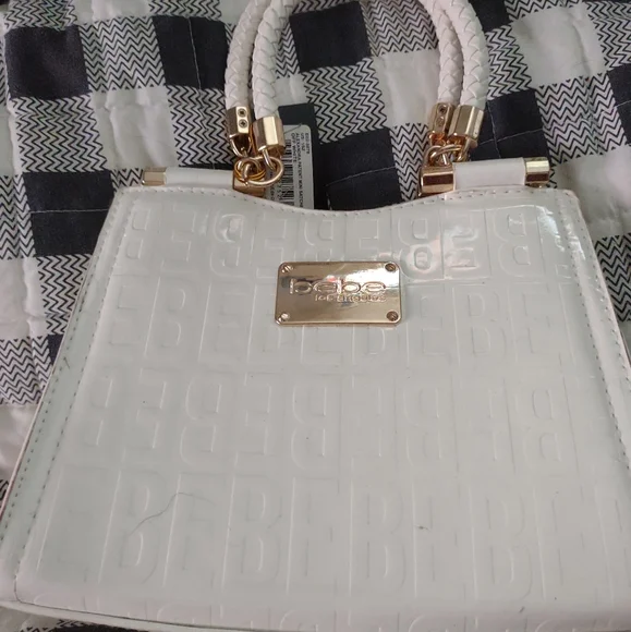 Bebe white purse shop